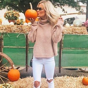 Chenille Turtleneck Sweater